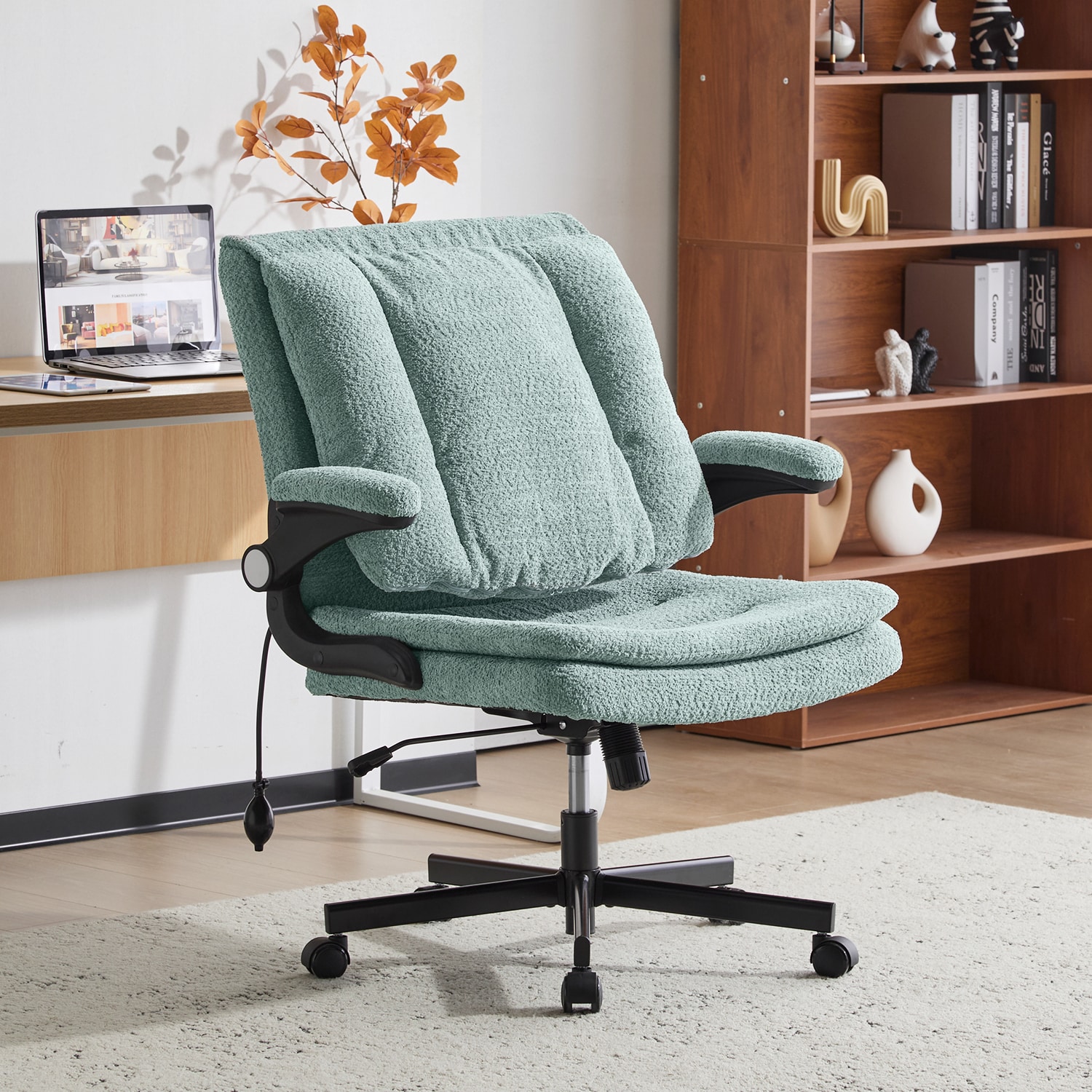 Ergonomic Office Chair With Airbag Lumbar Support And Flip Armrests_voghion.com